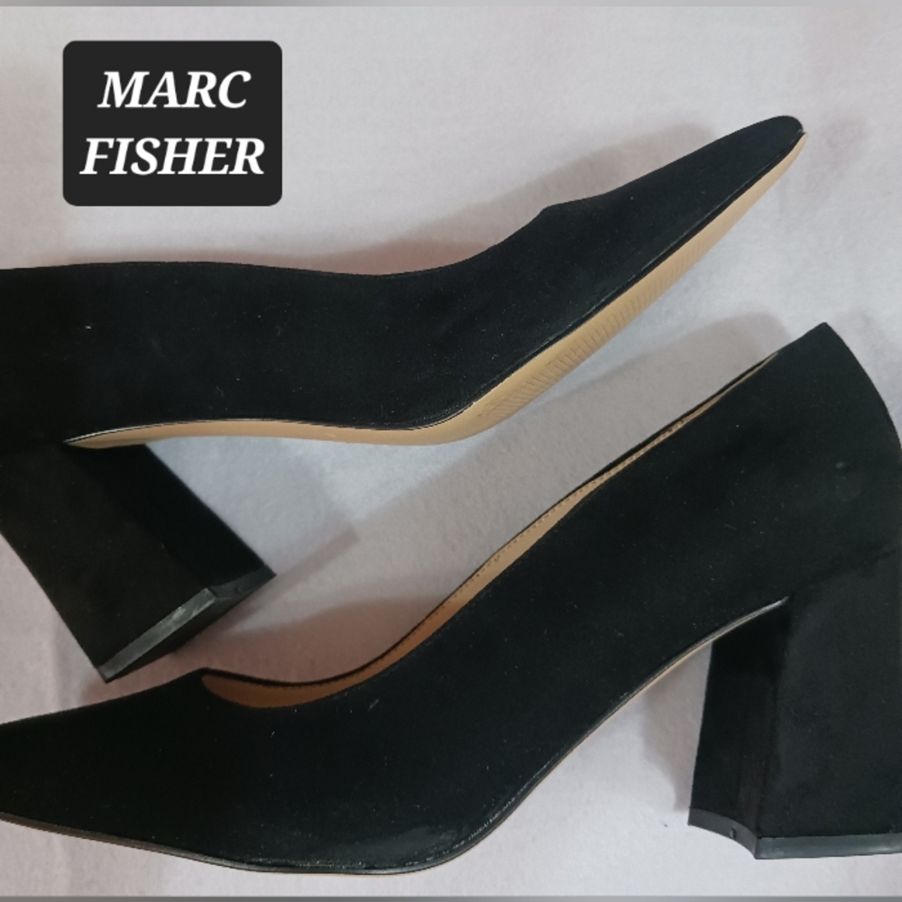 MARC FISHER KERI Block Heel Shoe Womens 9.5 Or 9.5M